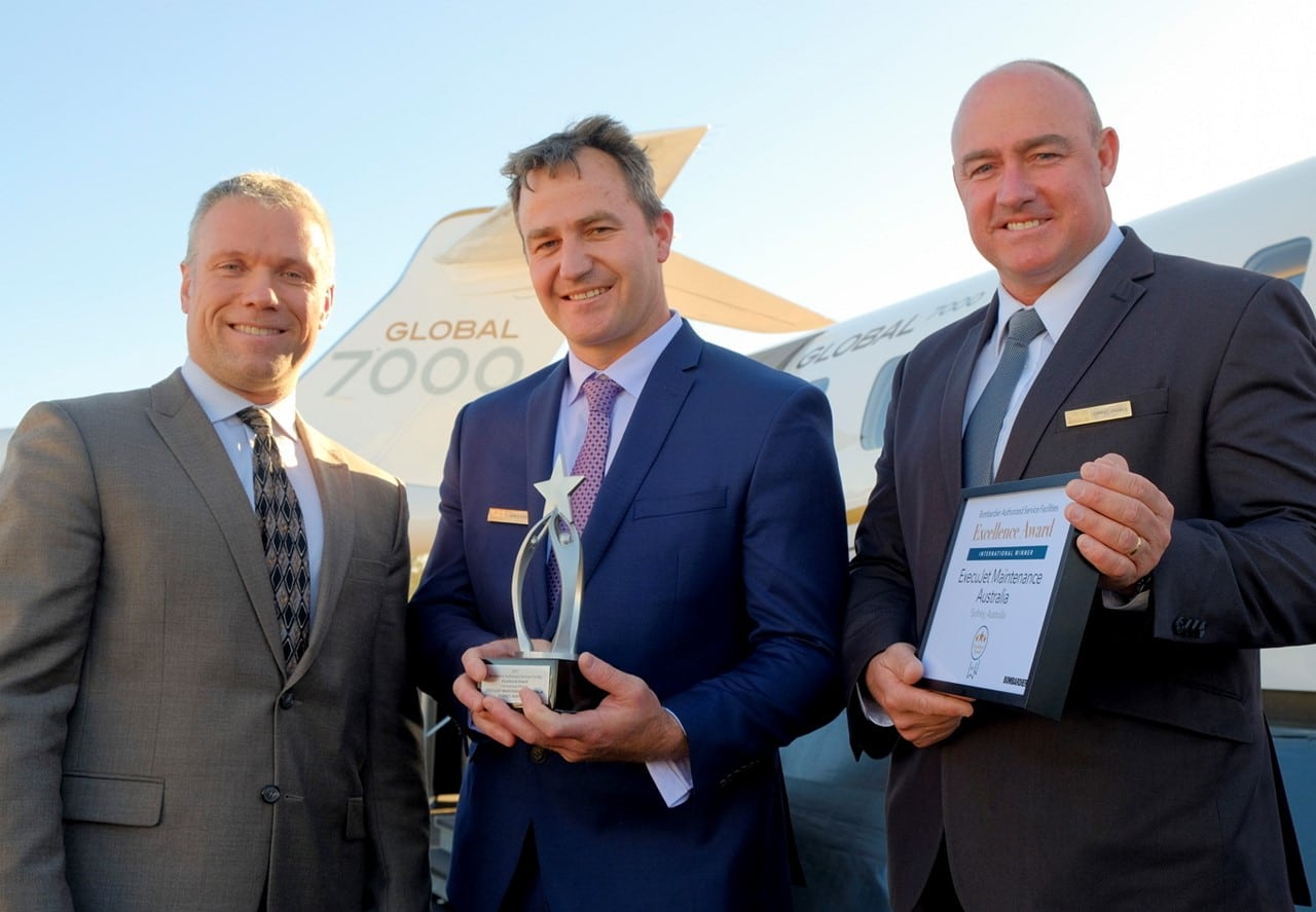 ExecuJet celebrates history of industry recognition with seventh Bombardier ‘International’ ASF Excellence Award