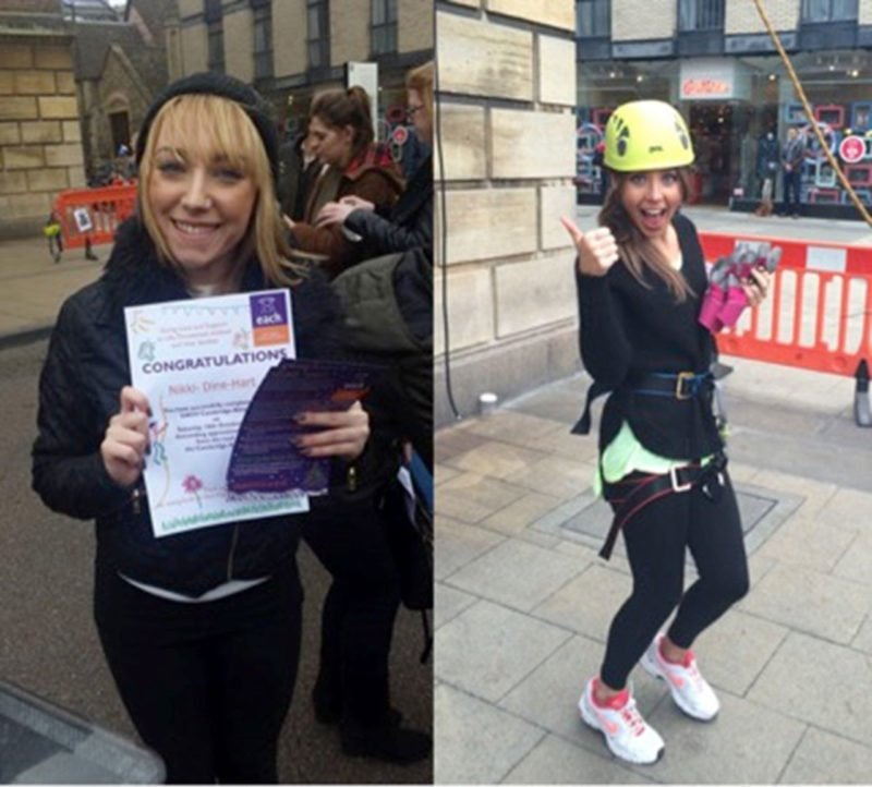 Harriet-and-Nikkis-Guildhall-Abseil-for-EACH