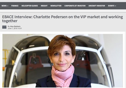 June 2018 - Helicopter Investor - EBACE Interview: Charlotte Pedersen on the VIP market and working together