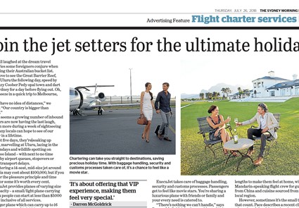 July 2018 - Sydney Morning Herald - Join the jet setters for the ultimate holiday