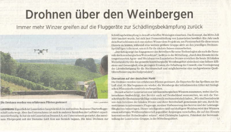 Drohnen über den Weinbergen