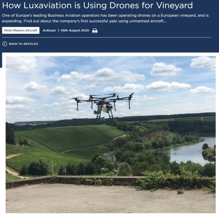 How Luxaviation is Using Drones for Vineyard