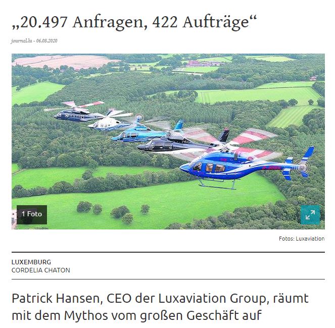 Patrick Hansen, CEO der Luxaviation Group, räumt mit dem Mythos vom großen Geschäft auf