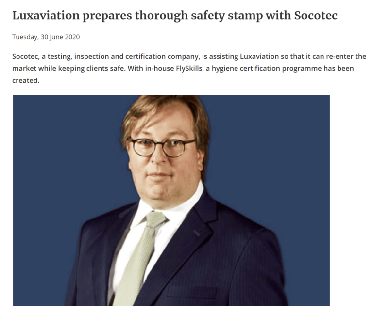 Luxaviation prepares thorough safety stamp with Socotec