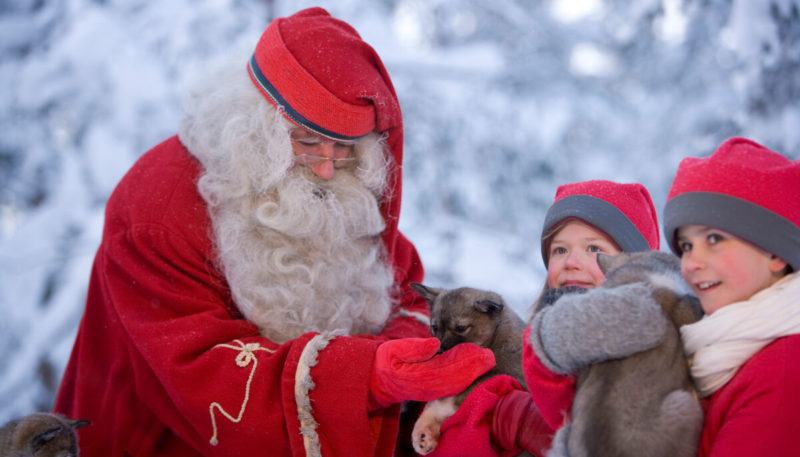 Snowmobile and a visit from Santa