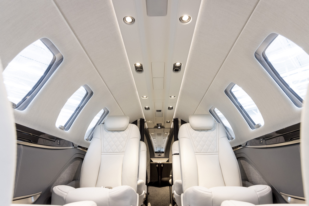 seating arrangement of beautiful skyclub aircraft Citation CJ4 Gen2