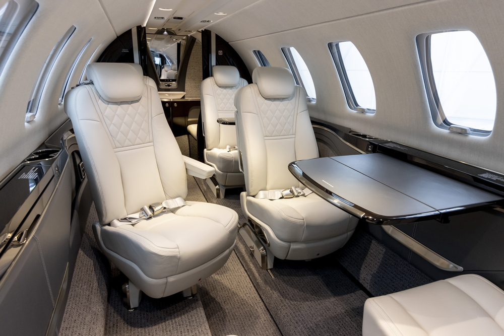 Citation CJ4 Gen2 aircraft interior seating arrangement
