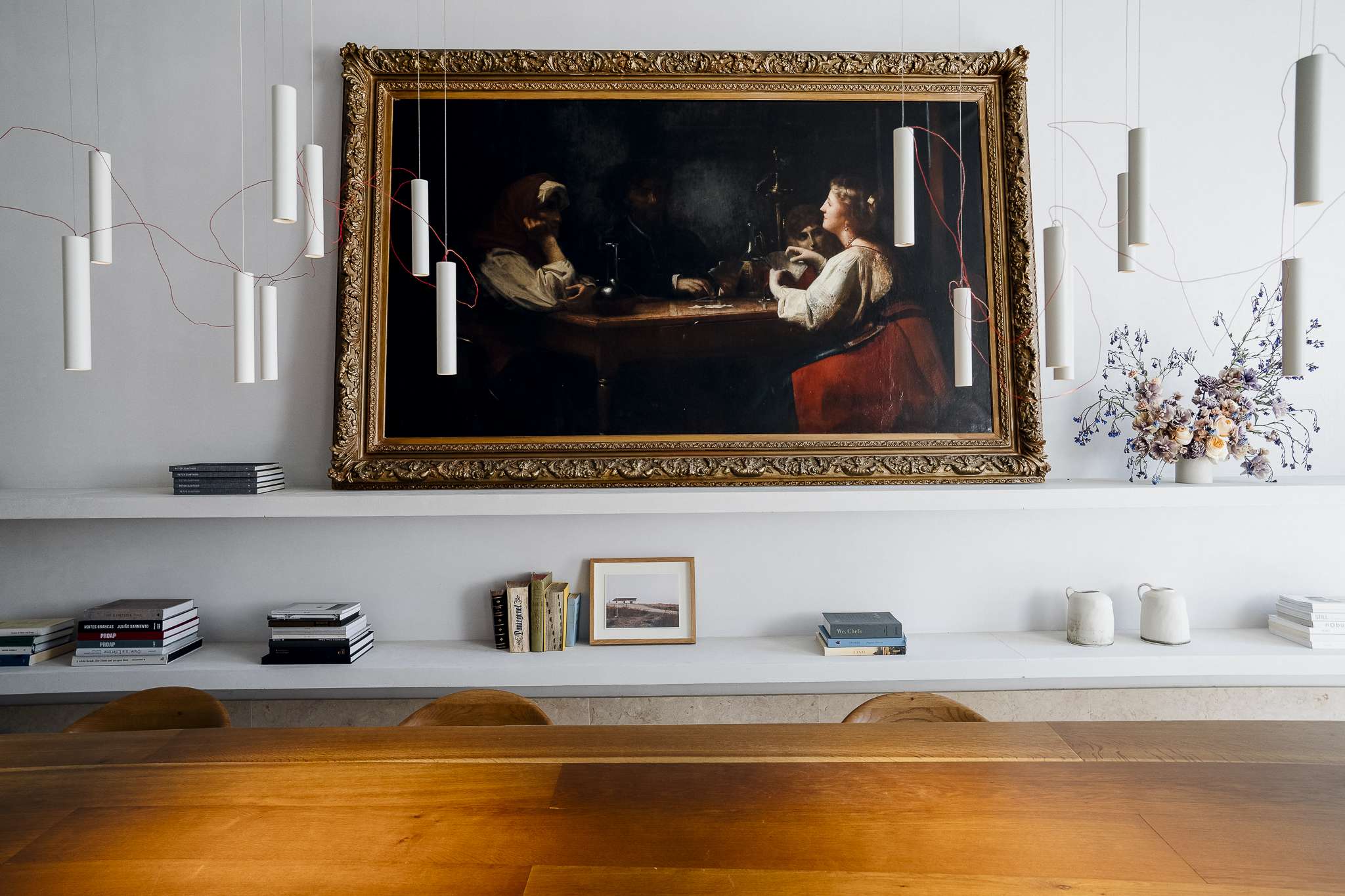 a painting hanging on the wall of Hotel Santa Clara 1728