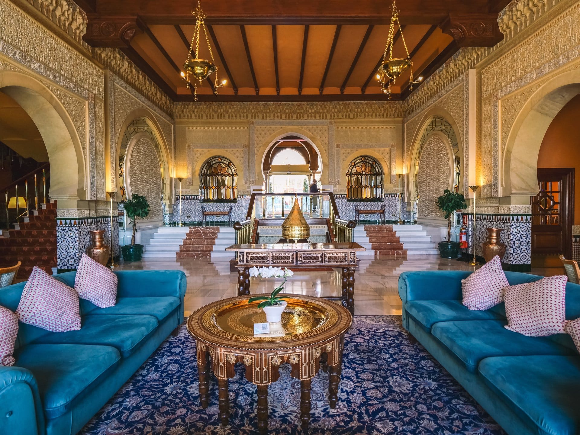 Lounge view of Alhambra Palace.