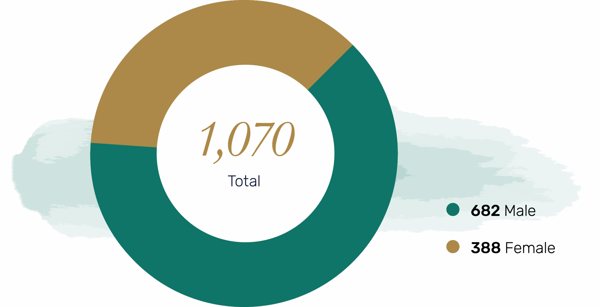 Infographic showing gender diversity in 2024, highlighting Luxaviation’s commitment to social sustainability in business.