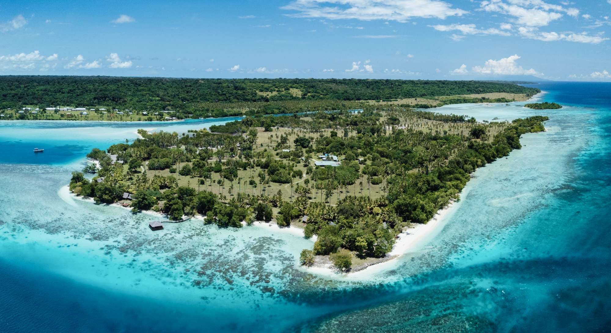 Aerial view of Ratua Private Island in Vanuatu